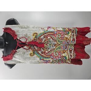 Bila Bohemian Sleeveless Tassel Tie Dress with Colorful Paisley Pattern